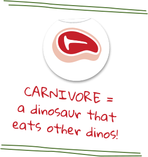 Carnivore. A dinosaur that eats other dinos.